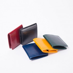 خوبصورت نچوڑ فولڈنگ چمڑے کے سکے بیگ پرس پاؤچ ہولڈر والیٹ آرگنائزر 5 رنگوں کے بٹن بند کرنے کے ساتھ دستیاب ہیں مردوں کے لیے روزانہ استعمال کے سفر کے لیے