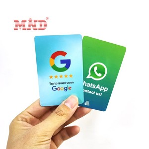 ଆମକୁ Google NFC କାର୍ଡ NTAG 213 NTAG 215 NTAG 216 ବ୍ୟବସାୟ ଗ୍ରାହକ ସମୀକ୍ଷା RFID ଗୁଗୁଲ୍ ସମୀକ୍ଷା କାର୍ଡରେ ସମୀକ୍ଷା କରନ୍ତୁ |