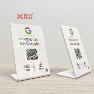 qr code google review nfc display table stand hub table tente review