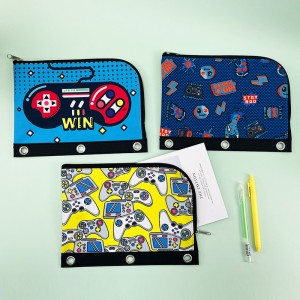Модная сумка-карандаш из полиэстера с граффити, с двойным карманом, застежкой-молнией и 3 круглыми кольцами, в наличии 3 цвета, отличный подарок для детей, подростков, взрослых для ежедневного использования в школьном офисе