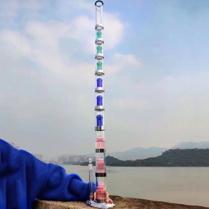 Grosir High Quality Copot Plastic Water Pipe Long Lurus Tube Bong Kanthi Lampu LED
