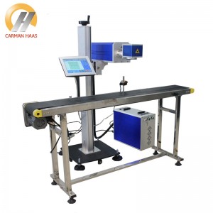 Metal en Nonmetal Flying Fiber Laser CO2 Laser Marking Machine fabrikant china