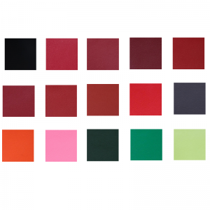 Výrobce kůže Nappa v kolekci různých barev