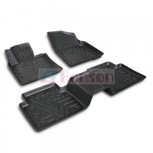 Patvarūs ir apsauginiai TPE automobiliniai kilimėliai su juoda spalva