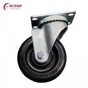 ລໍ້ເລື່ອນ polyolefin ຂະຫນາດກາງ 4 ນິ້ວສໍາລັບ rack ເຂົ້າຈີ່ 100mm ສີດໍາ PP caster wheels