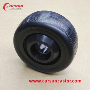 CARSUN 5 انچ PA وہیل 125mm سیاہ نایلان پہیے کاسٹر اینٹی پرچی ساخت کے ساتھ