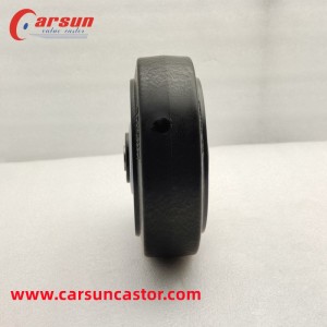 CARSUN ລໍ້ TPR ສີດໍາ 6 ນິ້ວ Plastic ແຂງຫນັກ 150mm ລໍ້ຢາງທຽມທີ່ມີ roller bearing