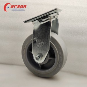 Zwaarlast zwenkwiel grijs rubber TPR zwenkwiel bovenplaat zwenkwielen 4/5/6/8 inch zwenkwielen voor industrieel gebruik