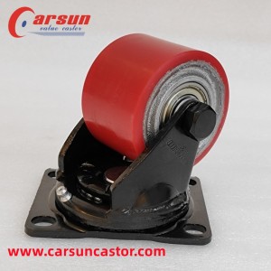 ອຸປະກອນໜັກ Casters 540kg ຄວາມອາດສາມາດ Cast Iron Core Polyurethane Wheel Caster Swivel Caster