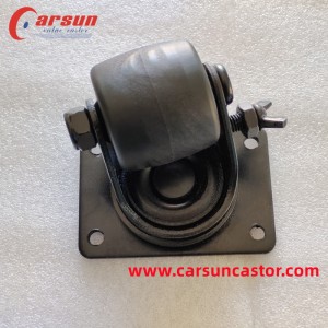 Low Gravity Casters 1.5 Inch Strong Nylon Industrial Swivel Casters Wheels with Side Brake