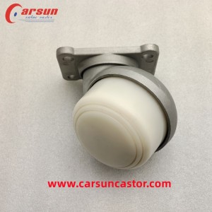 Pakati 80mm Spherical Caster 3.2 Inch White Nylon Swivel Caster Special Caster for Spinning Cart