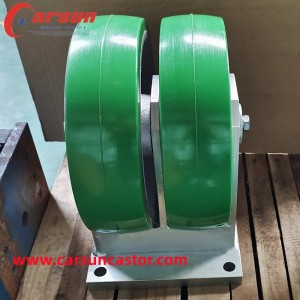 Fixed industrial Casters 7 Ton Rigid Ultra Heavy Duty Castors Twin Wheel caster wheels for Moving Machine