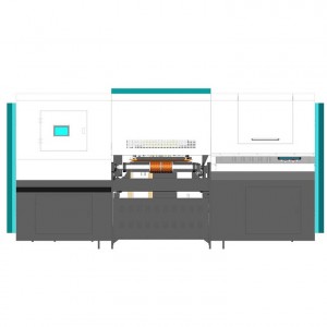 Mesin cetak digital lantai kayu WDUV23-20A automatik dengan dakwat UV imej berwarna-warni terang