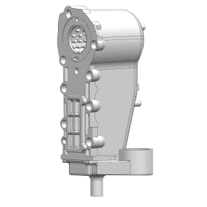 Trocador de calor de alumínio fundido de silício totalmente pré-misturado tipo condensado para forno de aquecimento doméstico/aquecedor de água (tipo JY)