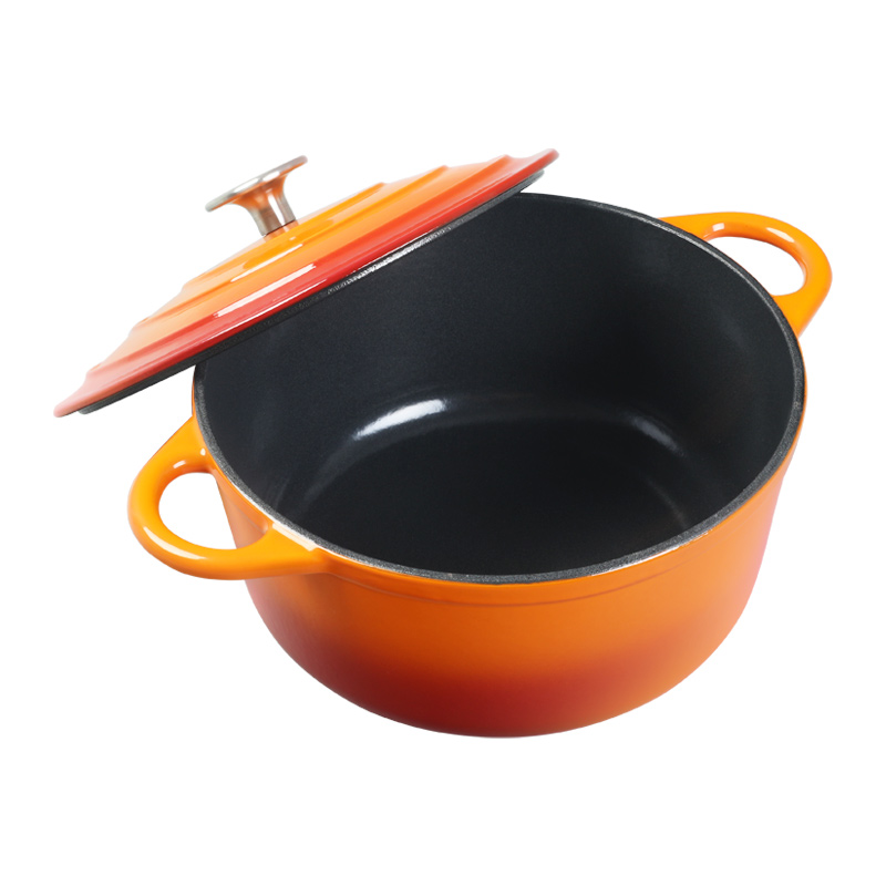 Enamel pot soup pot household 24cm non stick enamel cast iron pot stewing pot (3)