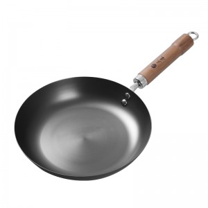 China Wholesale Wear resistant iron pot Manufacturers –  Health and less oil smoke high purity iron frying skillet – SANXIA