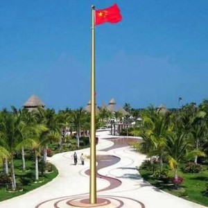 Electrical Automatic Flag pole Stainless Steel Aluminum