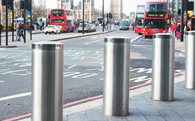 Stainless steel automatic hydraulic bollards