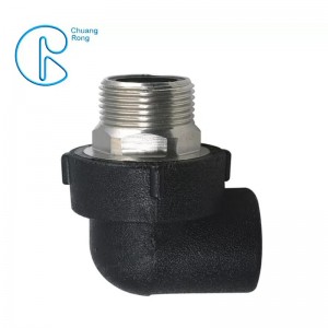 PE100 PN16 SDR11 HDPE Socket Fusion Raccords Coude mâle pour l'approvisionnement en eau