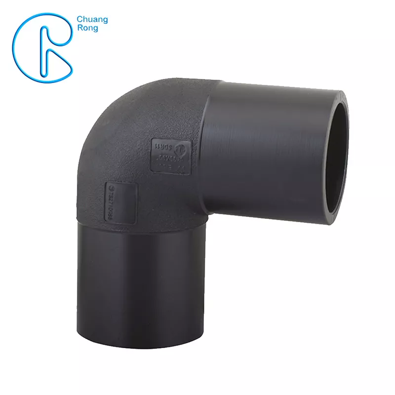 PE100 PN16 SDR11 HDPE Fusion Fittings, HDPE 90 Degree Elbow With Welding Parameters