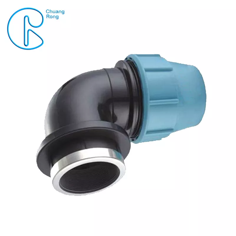 Irrigation PP Compression Fitting Plastic Assembly Connector Female Bend