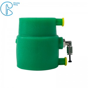 PN16 SDR11 PE100 HDPE elektrofuzijos reduktorius, skirtas dujinio vandens, alyvos ir nuotekų valymui