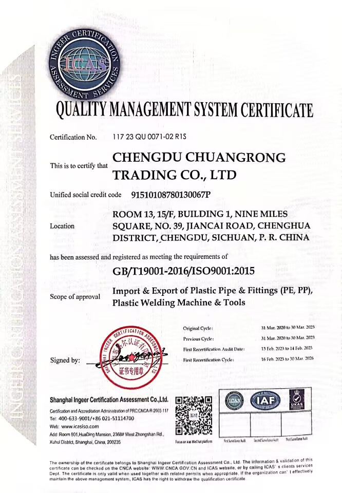 CERTIFICATE ISO