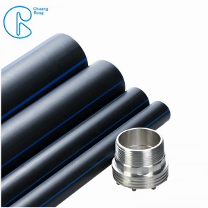Tuyau de HDPE PE100 pour la résistance à la corrosion de tuyauterie de HDPE de noir d'approvisionnement en eau