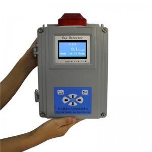 Puntu bakarreko horman muntatutako gas-alarma (karbono dioxidoa)