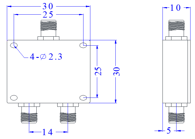 Rozdeľovač napájania SMA-F konektor (1)
