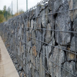 Galvanized iuncta Gabion Basket Fence Wall Galfan Znal Wire Gabion Box Stone Cage retento Wall
