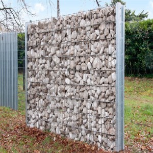 لوهي ويلڊڊ گبيون ٽوڪري جي ڀت ديوار Galfan Znal وائر Gabion Box Stone Cage Retaining wall
