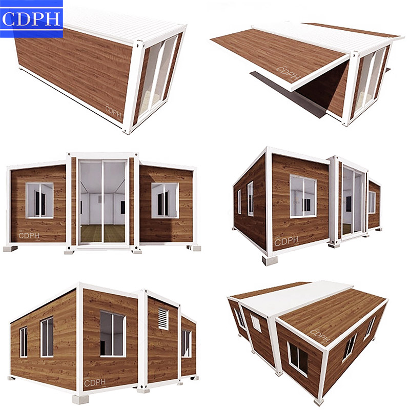 En modern, prisvärd och utbyggbar boendelösning: hopfällbara containerhem med 2-3 sovrum