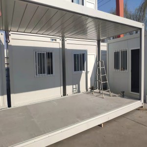Modular Flat Pack Living Prefab Container Home ສາມາດນໍາໃຊ້ເປັນຫ້ອງການແລະຫ້ອງຮັບປະທານອາຫານ