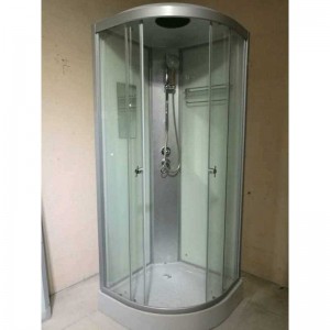Cabina de dutxa de vidre temperat tancada amb coberta d'alumini Bany 90x90cm