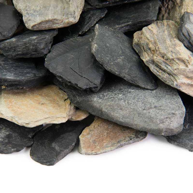 Batu Loncatan Batu, Grey Biru Coklat Léngkah Random Gélo Bandéra Batu Slate Méwah Taman Villa Gambar Dipilih
