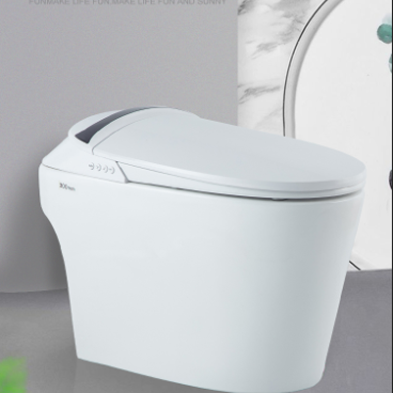200G yakatevedzana Smart Toilet otomatiki flip-pamusoro yakapusa uye yakachena chena Featured Image