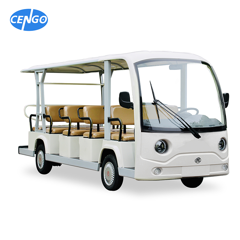China 14 Person Sightseeing Bus with Powerful 72v7.5kw