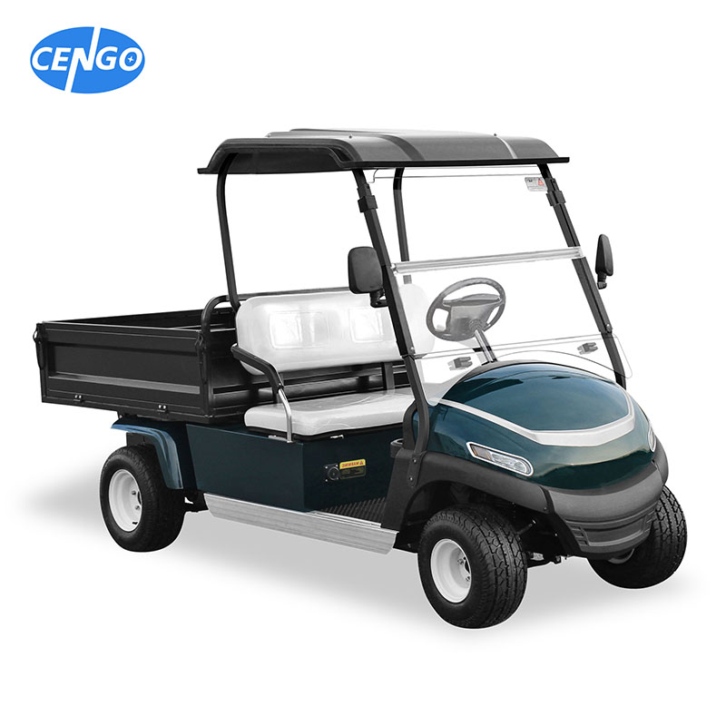 Electric Farm Utility Vehicle with 2 Seats and Cargo Bucket