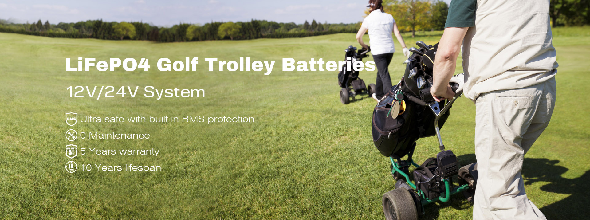 LiFePO4 golfo vežimėlio baterijos