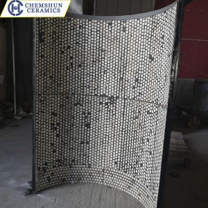 Revestimiento de desgaste de cerámica de caucho de alúmina como piezas de protección contra el desgaste