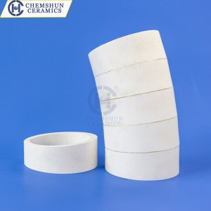 Iso-mencét Alumina Keramik Bend Pipe Cone pikeun Batubara Conveying System