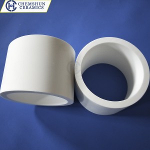 Iso-pressing Alumina Ceramic Bend Pipe Cone ya Malasha Conveying System