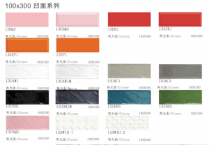 Glossy Wall Tile Color Pink/Grey/Blue/Green/White/Black
