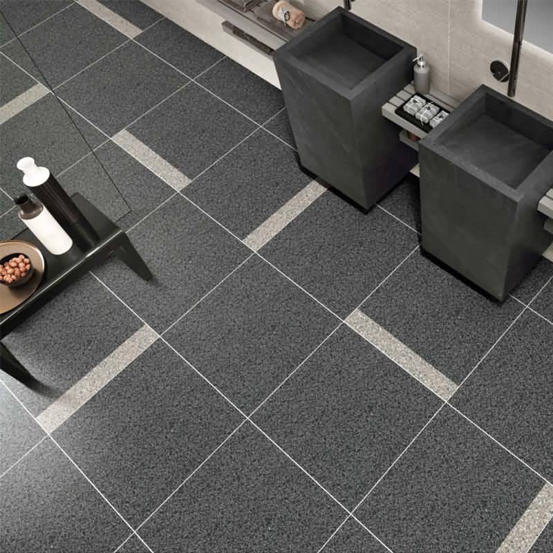 Modern Rustic Brick Terrazzo Look Ceramic Floor Tiles 600x600mm Flat Surface Featured Image