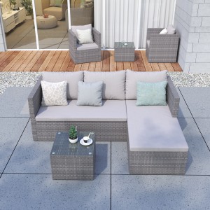 Großhandel Rattan Hotel Dining Outdoor-Möbel Sofa-Set