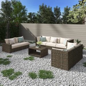 Wholesale Outdoor Modern Luxury Waterproof Metal Hotel rattan Garden Sofa