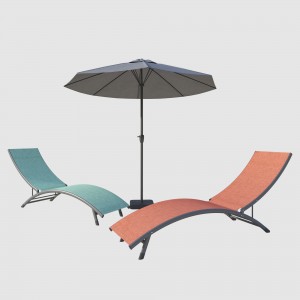 Outdoor Waterproof Furniture Beach Rattan Sun Chaise Lounger