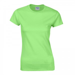 180GSM 100% памук Персонализирано лого, щампани празни тениски Обикновена рекламна дамска тениска на едро