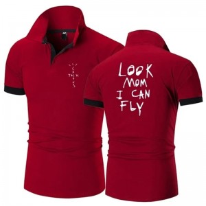 Camisa polo masculina engraçada I CAN FLY personalizada de algodão macio